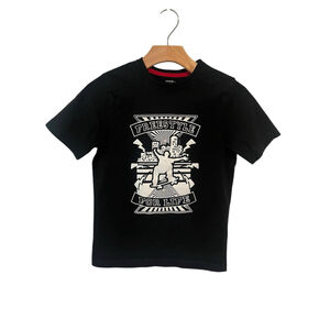 George T Shirt Boys Size M Black Freestyle For Life Skate Short Sleeve Crew Neck